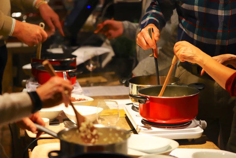 The joy of cooking together